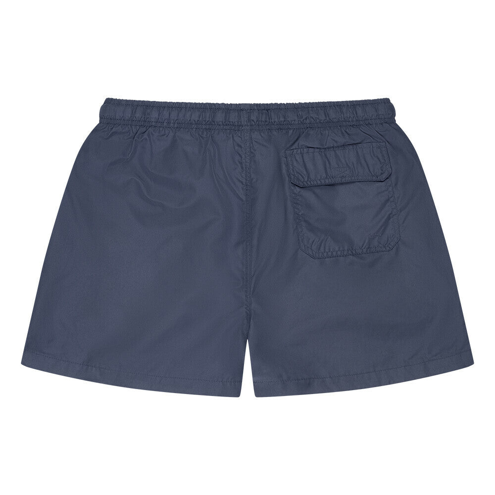 Coole und bequeme Badeshorts im modernen Schnitt mit mehreren Taschen. Palm Tree Stories, die Badehose für heiße Sommer Tage ;-) 100% Polyester Futter: Polyester-Netz elastischer Bund mit Ton-in-Ton-Kordelzug 2 Seitentaschen Klettverschluss-Tasche hinten Seitenschlitze Farbe Navi Blau