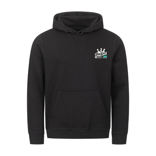 Basic Hoodie Unisex schwarz mit Frontprint RichKizz Streetwear schwarz black baumolle