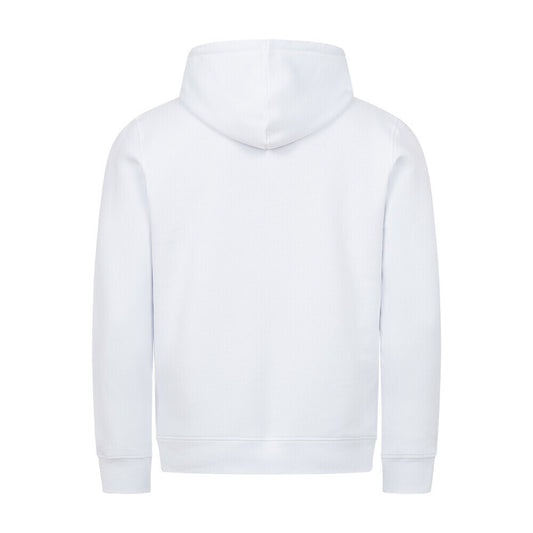 Basic Organic Premium Hoodie Richkizz Streetwear, weiß, Bio baumwolle, Kapuzenpullover Herren, Frauen, Unisex dezenter Frontprint