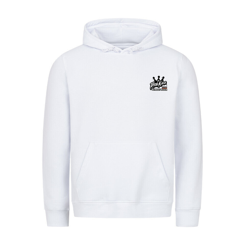 Basic Hoodie Unisex schwarz mit Frontprint RichKizz Streetwear weiss