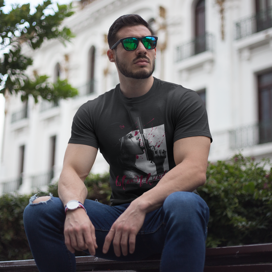 Fresh, gewagt, ein wenig sexy, dass Herren Premium T-Shirt BLOW MINDS von Richkizz in normaler Passform. Perfekter Fit für den Alltag aber trotzdem ein echtes Streetwear Piece, 100% Baumwolle, 180 GSM, Farbe schwarz mit Frontprint girls blow minds Motiv, Bio-Baumwolle