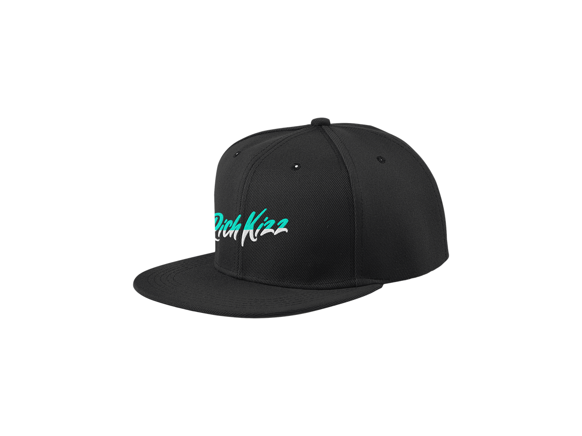 Snapback Cap premium RichKizz black, schwarze streetwear Kappe Kappie, mütze