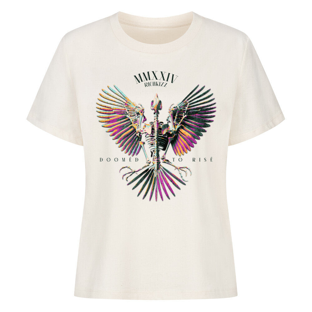 Mit dem Damen Organic Shirt DOOMED Richkizz bist du stylisch unterwegs. Das Premium Bio-T-Shirt hat eine normale Passform und kommt mit einem edlen Streetwear-Print daher. Perfekt für den lässigen Look oder als Hingucker zu deinen schickeren Outfits.