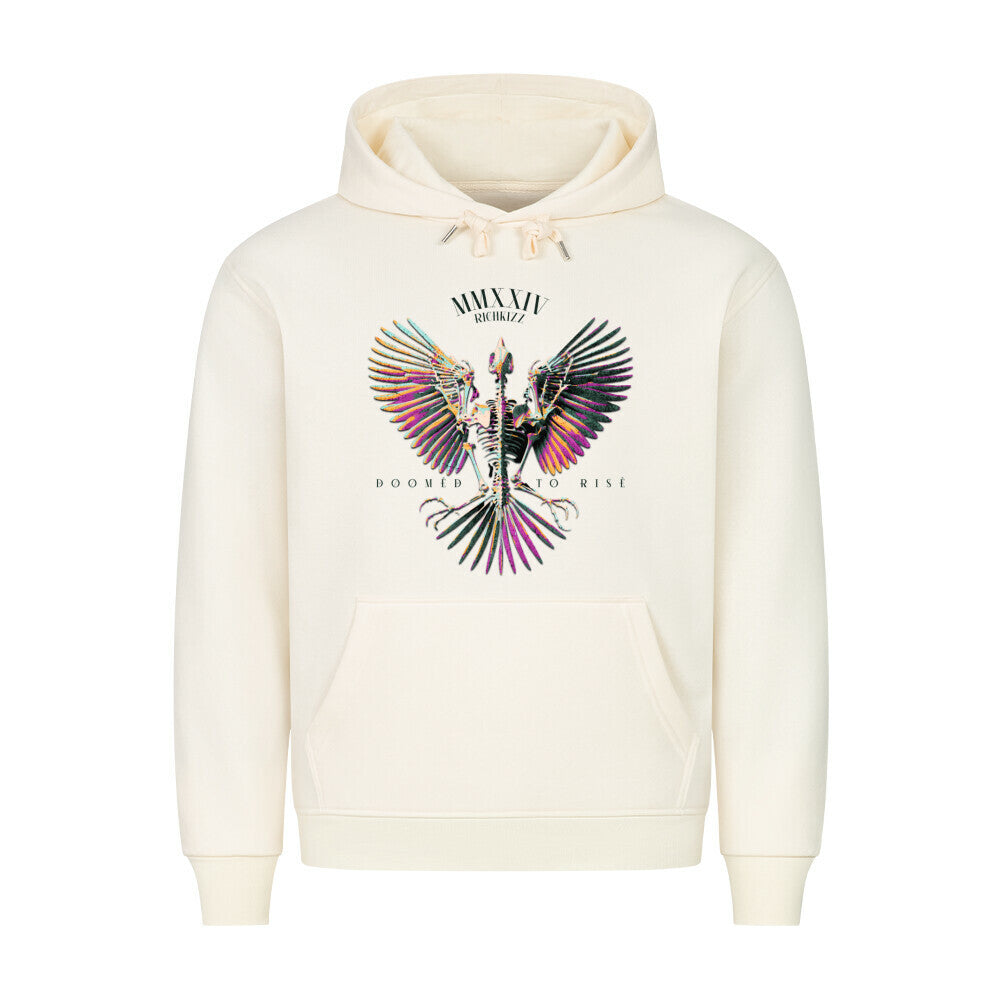Damen Premium Hoodie - DOOMED! Mit dem gemütlichen Schnitt und dem dezenten Streetwear Design bringt er deine feminine Seite perfekt zur Geltung. Einfach perfekt für lässige, aber dennoch stylische Looks
