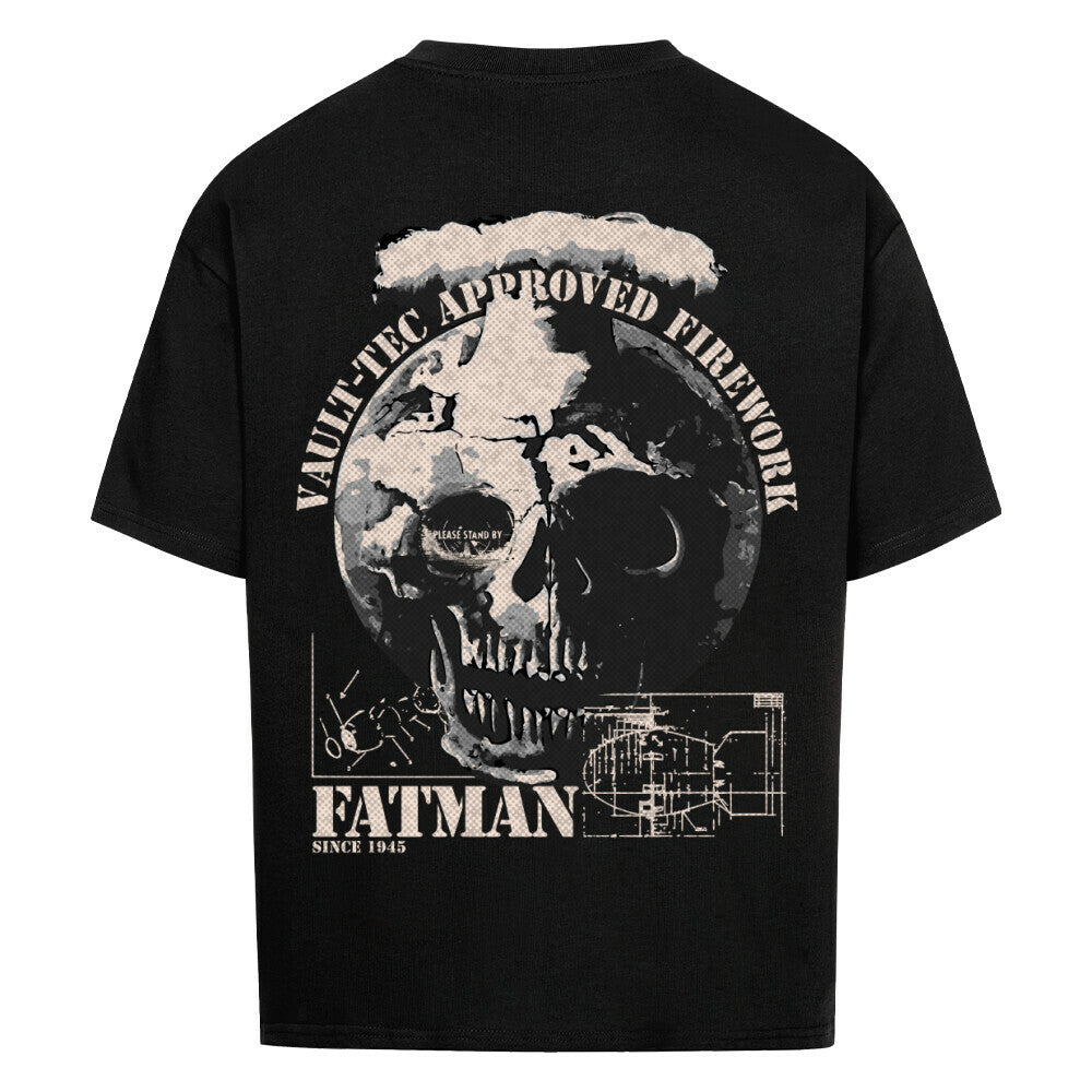 Streetwear Apokalyptisches Premium Herren Shirt im Oversized Schnitt schwarz Atombombe Shirt Männrt