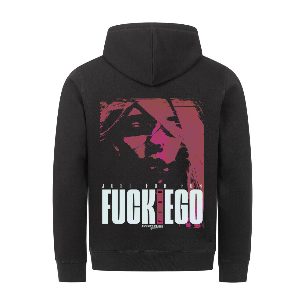 Unisex Kapuzenpullover mit Bauchtasche in normaler Passform. Gefertigt aus 85% Bio-Baumwolle und fck your Ego Print, für eine klare Ansage.
85% gekämmte ringgesponnene Bio-Baumwolle, 15% Polyester, 280 GSM, Farbe schwarz