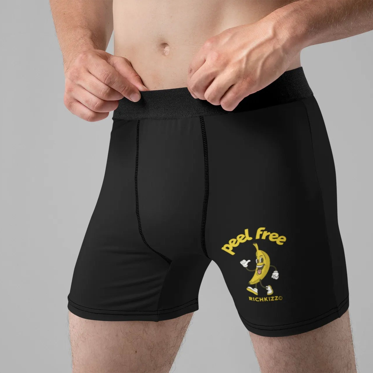 Freche Boxershort "peel free" schwarz