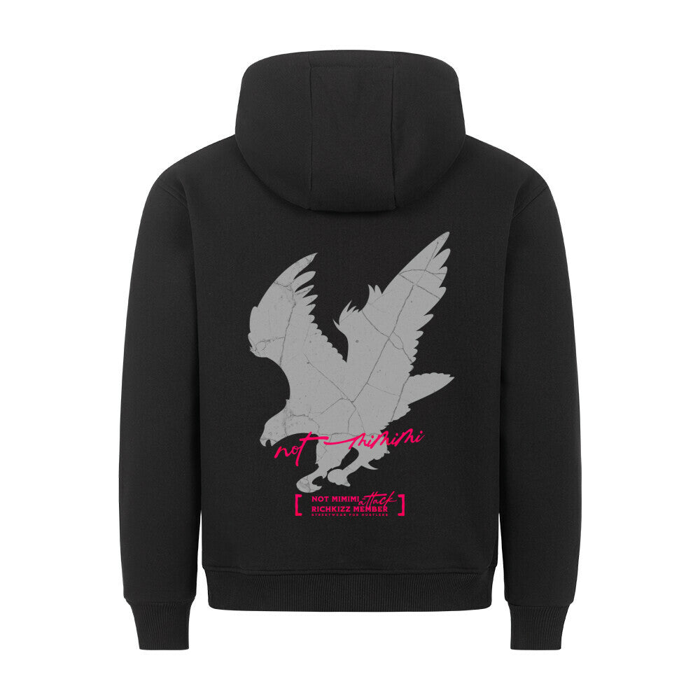 Männer Premium Hoodie "not mimimi" Richkizz Herren Hoodie schwarz mit angesagtem lifestyle Print Adler Motiv