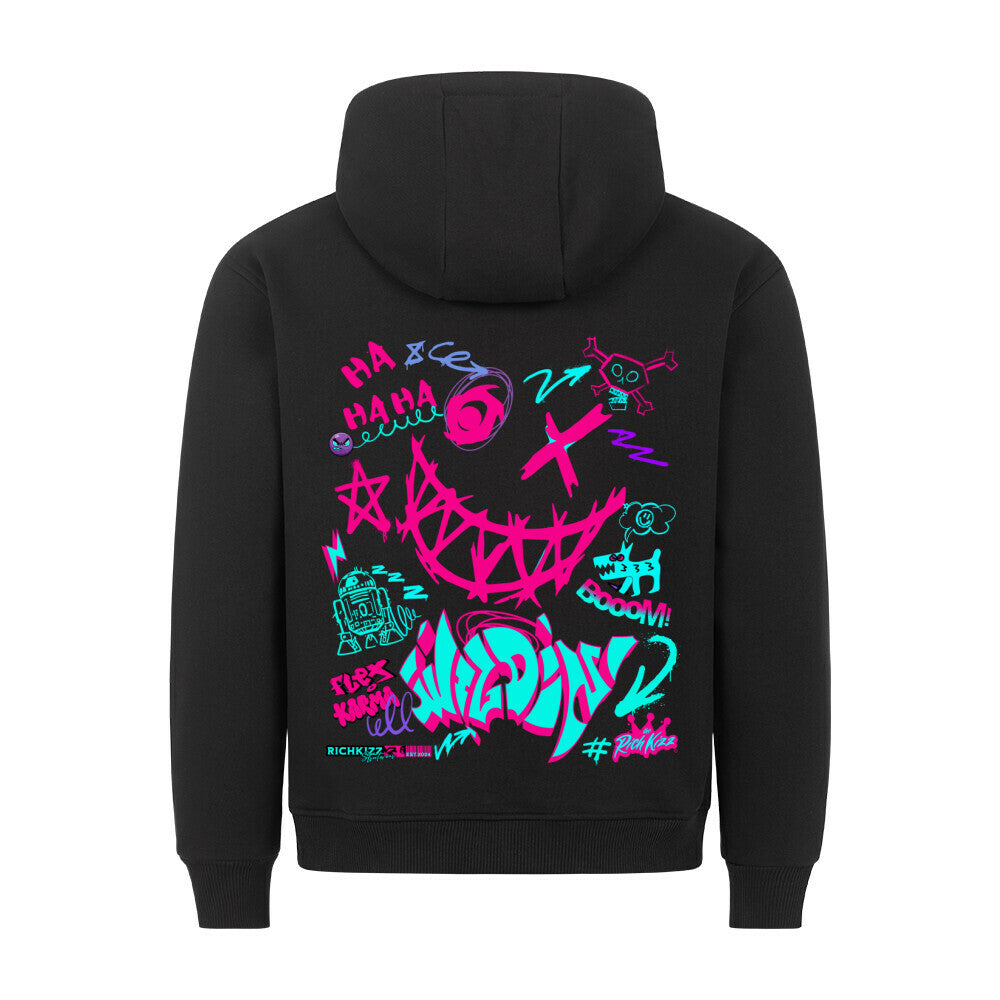 Herren Hoodie Crazy comic style anime action hoodie männer