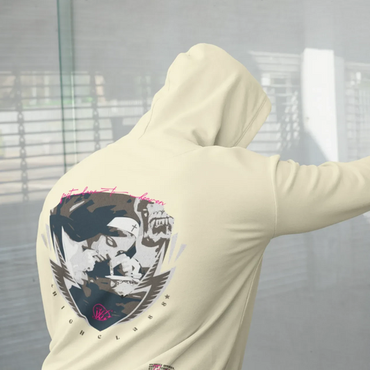 Stylischer Männer Hoodie mit Nonne Koka Motiv, nachhaltiger Premium Sweater für Herren, Richkizz Streetwear Kapuzenpullover bis 4xl mit Bauchtasche