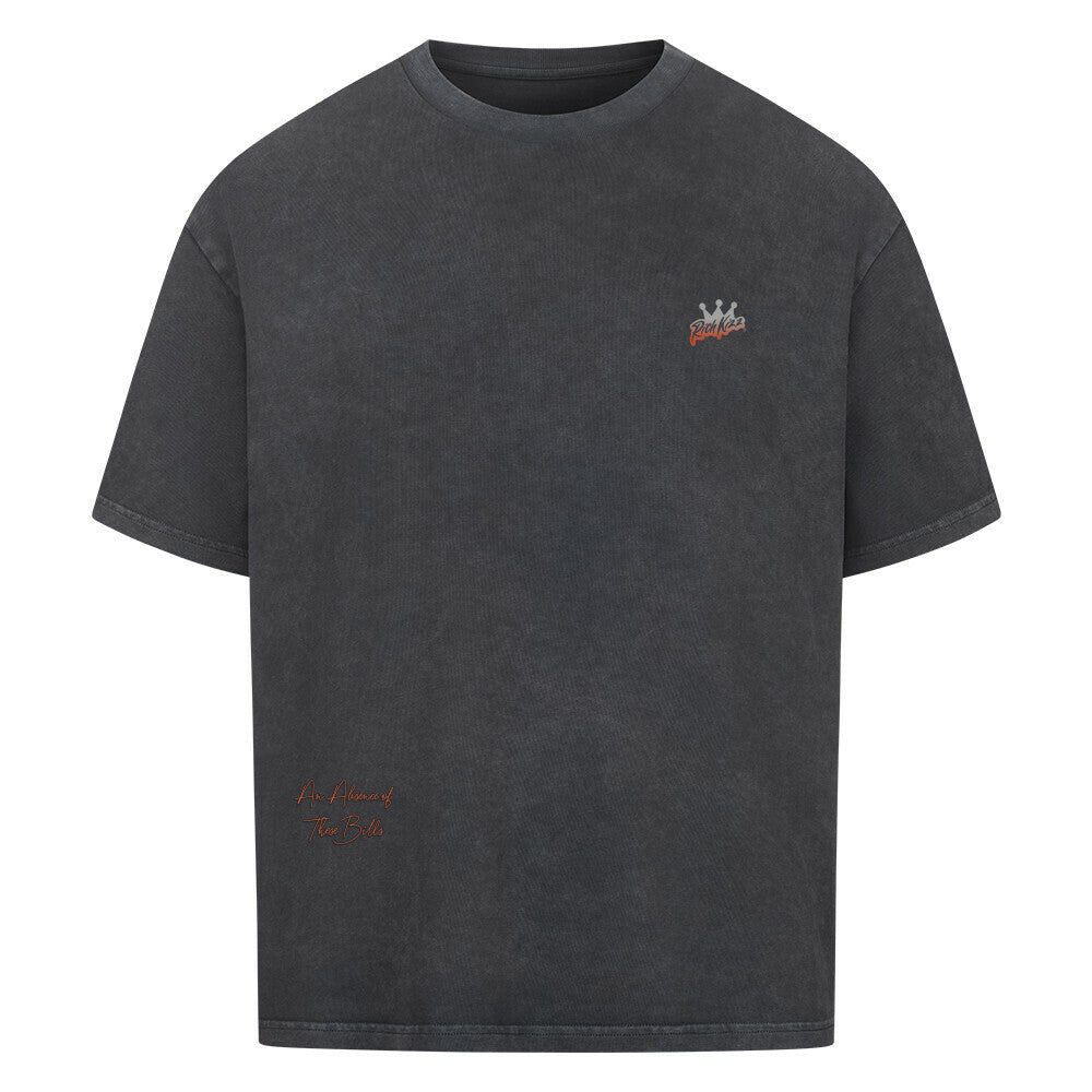 Washed Black Shirt im Oversized Schnitt für Männer. Lincoln, Kapitalismus-Chaos, willkommen in der Welt der Gier. Hochwertig verarbeitetes schweres Oversized Tee in washed black, Fällt groß aus! 100% Baumwolle