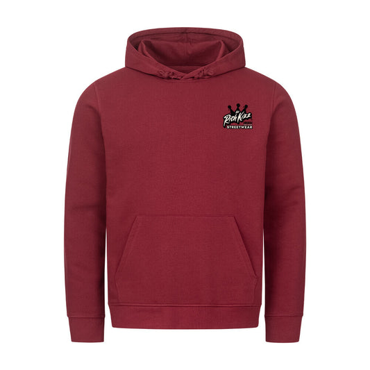 Skater Premium Hoodie RichKizz "Heroes",Hommage an alle Skater und Boarder, Downhiler, Shredder Hoodie Kapuzenpllover in Rot weinrot, organic Bio-Baumwolle, cooler skater Pullover