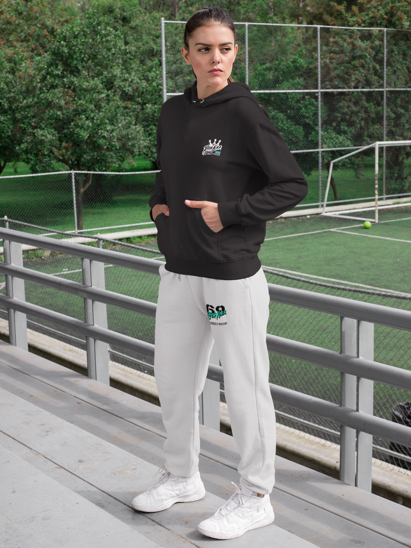 Jogging Hose Uniex grau mit 69 chiller print, Marke Rchkizz Streetwear