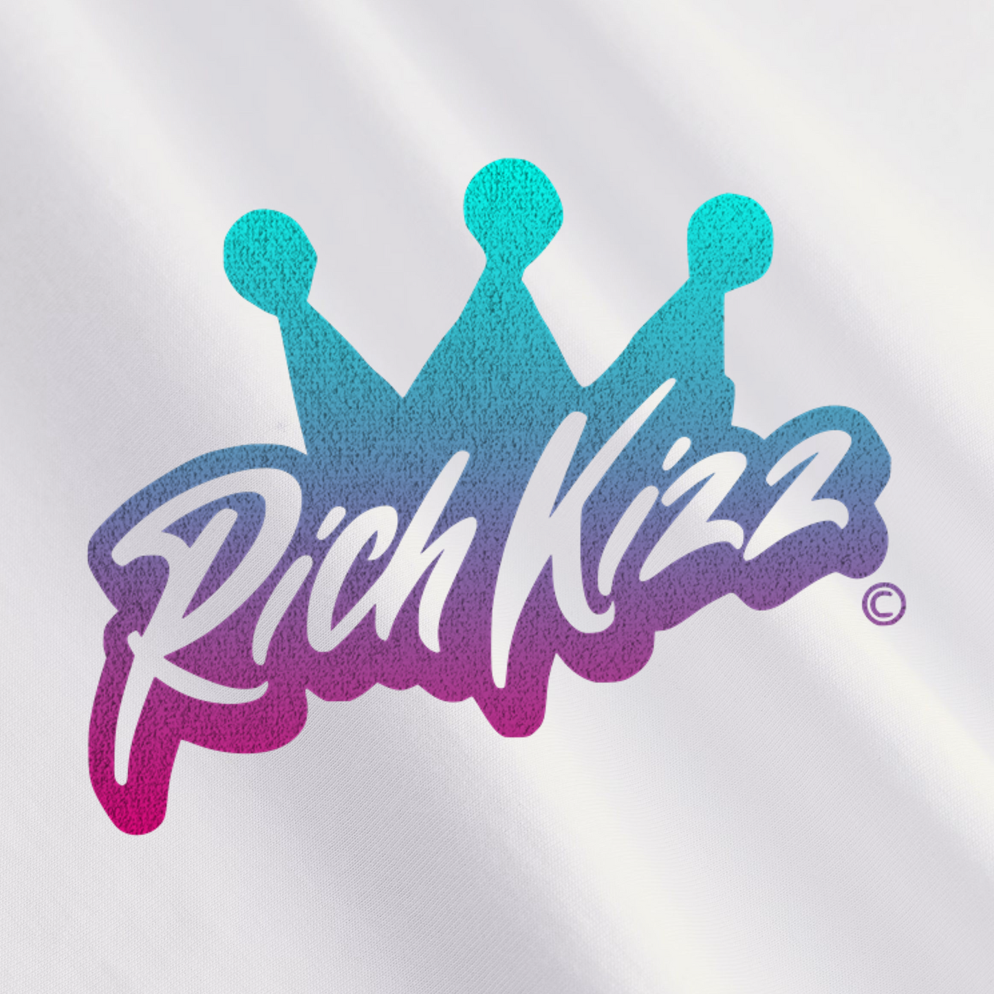 Logo Farbe Cola Basic Tshirt für Damen mit Traube hellblau farbenen Patch