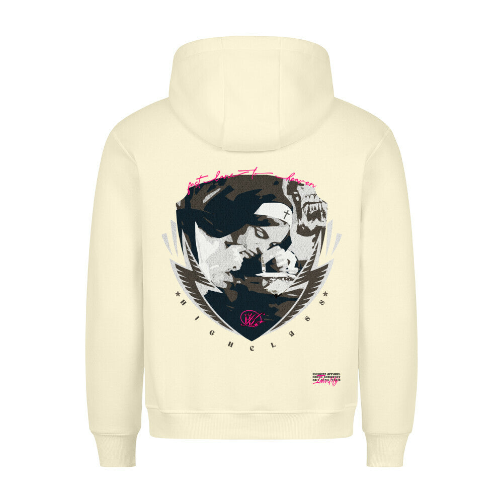 Stylischer Männer Hoodie mit Nonne Koka Motiv, nachhaltiger Premium Sweater für Herren, Richkizz Streetwear Kapuzenpullover bis 4xl mit Bauchtasche