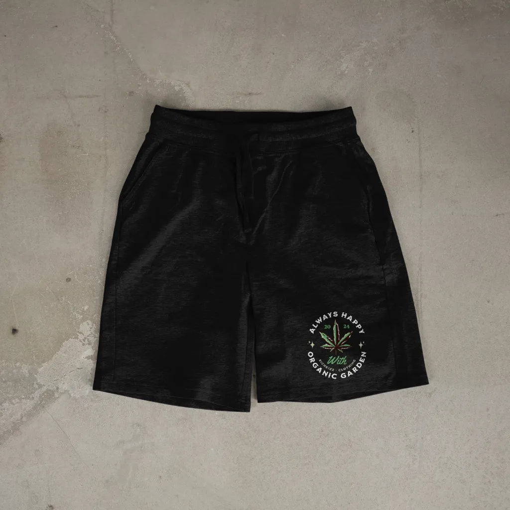 Gemütliche kurze Männer-Shorts mit Topfpflanzenprint, cannabis Print fun, Herren Kurze Shorts