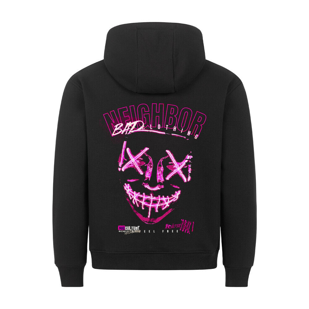 Premium Unisex Hoodie - "Bad Neighbor" purge designer Hoodie mit Masken Motiv, Herren Kapuzenpullover mit Print, Streetwear Hoodie Männer von Richkizz