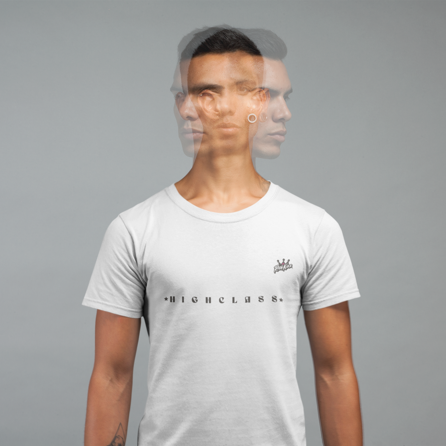 Männer Premium-T-Shirt in normaler Passform und dem extra frechen Besteller-Design "Highclass Nonne". Diesen Print findest du in keinem Laden, uns ist das egal, den Richkizz steht für Provokation! Ansonsten - geh doch zu Tak*o ;-) 100% Baumwolle, 180 GSM, Farbe weiss
