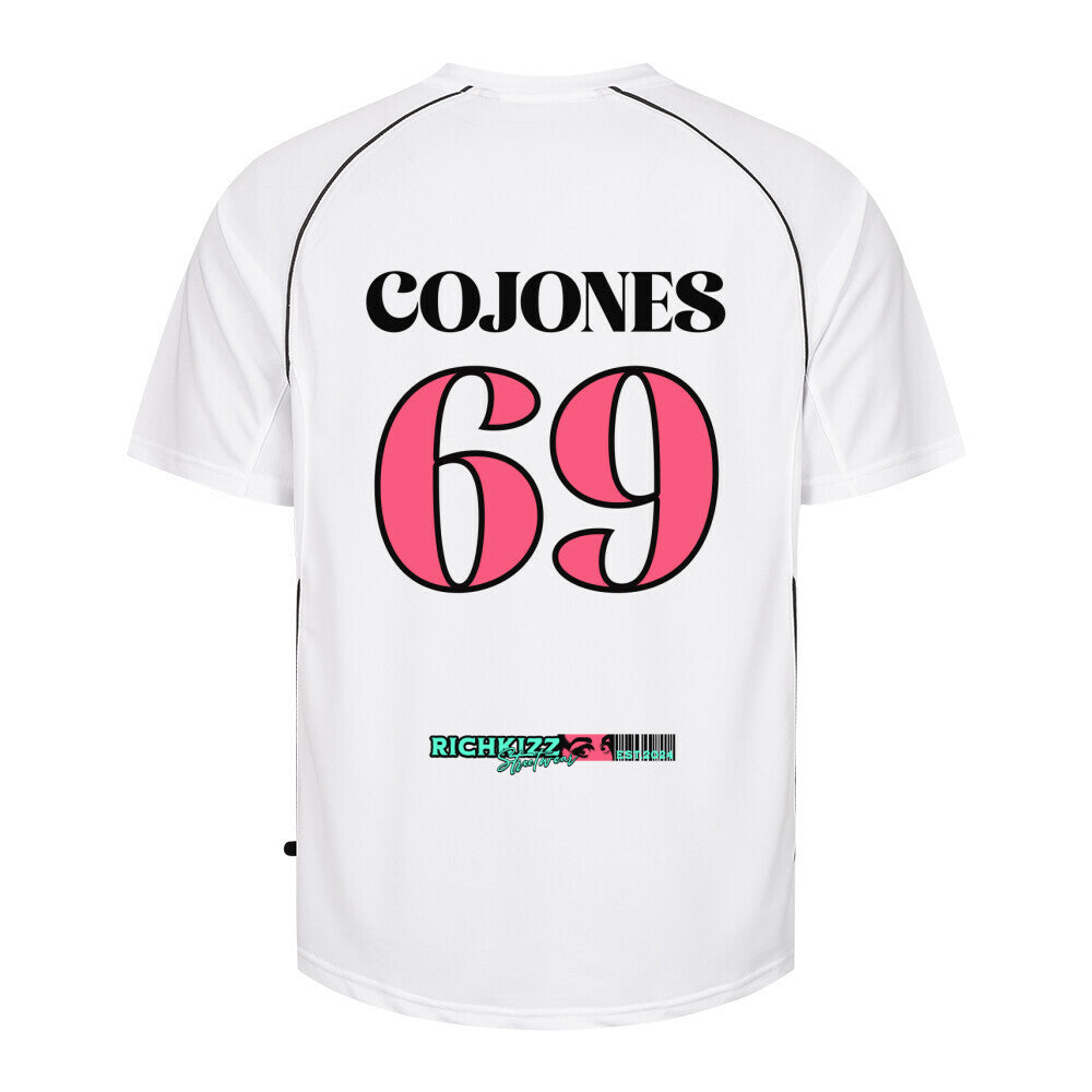 Team Trikot Cojones 69 Handball Fußball Baseball Basketball Jersey für Herren, witziges Trikot für Sport Gym und Fitness