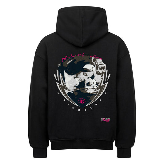 Unisex Oversized Hoodie "High Class", schwarzer lifestyle Hoodie nonne