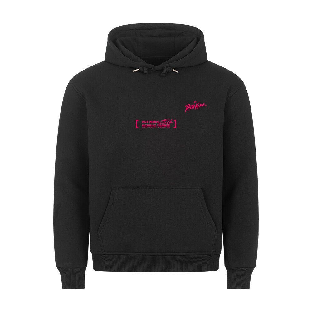 Männer Premium Hoodie "not mimimi" Richkizz Herren Hoodie schwarz mit angesagtem lifestyle Print Adler Motiv black premium