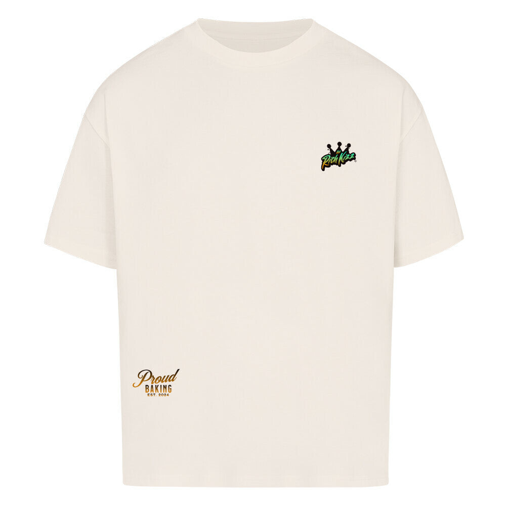 Herren Oversized Shirt "proud", Stolz und Ehre T-Shirt für echte Männer, reduzierte neue Kollektion von Richkizz Streetwear, oversized tee natural raw mit Donut Motiv witzig