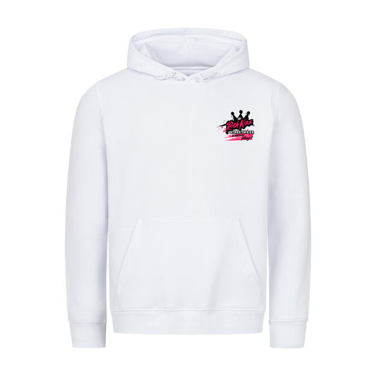 organic Premium Hoodie Teddy Motiv mit Baseballschäger, weiss aus Bio Baumwolle, cooler Kapuzenpullover Herren Unisex oder für Frauen, Streetwear Pulli mit coolem print Motiv