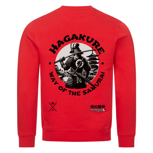 Hagakure Sweatshirt Männer rot, Herren Japan Samurai Pullover Richkizz