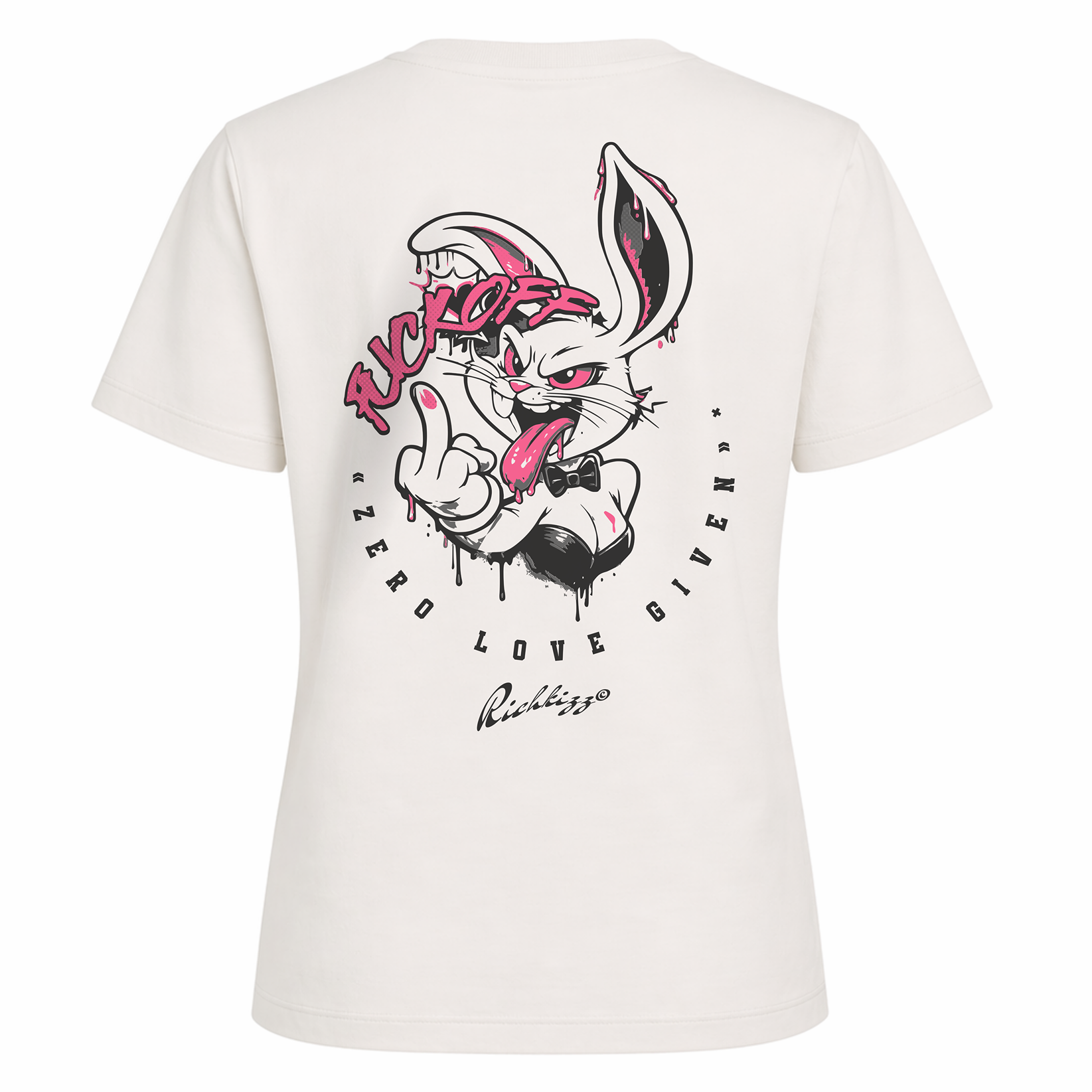 Angesagtes Provokant freches Damen T-Shirt Bad Bunny "fck off", aus reiner Bio-Baumwolle – weil echte Qualität keine Kompromisse kennt. Das Organic Singlejersey besticht durch seine klassische Schnittform und beeindruckt mit

100% gekämmter ringgesponnener Bio-Baumwolle
180 GSM bietet es die perfekte Balance zwischen Tragekomfort und Langlebigkeit
Nachhaltigkeit trifft auf unverfälschten Style