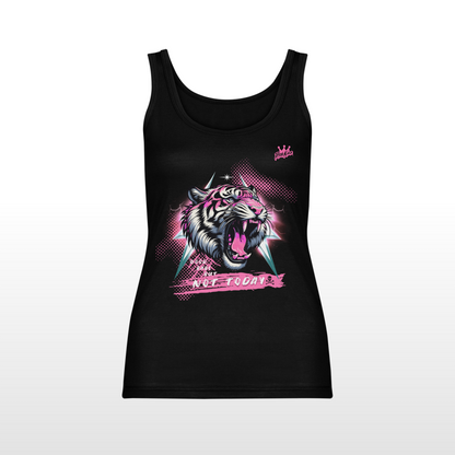 Dieses freche Tanktop für Damen mit auffälligem Print ist perfekt, um deine wilde Seite zu zeigen. Hergestellt aus 100 % Bio-Baumwolle, bietet es komfortablen Sitz. Das ärmellose Design verfügt über 1x1 Rippbündchen am Kragen und an den Armausschnitten, eine Overlocknaht am hinteren Hals und einen Doppelnadelsteppstich am Saum für eine langlebige Verarbeitung. Farbe Schwarz