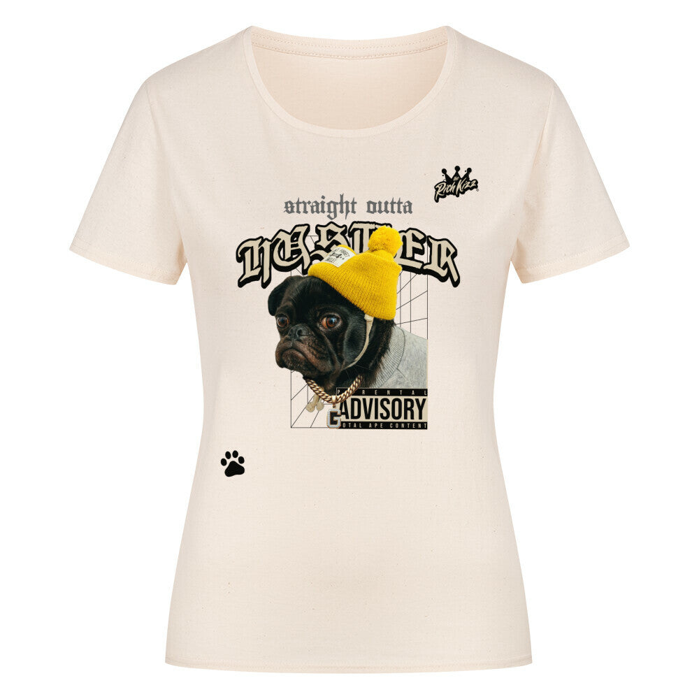 Frenchie Hustler Shirt, t-shirt frauen französiche Bulldoge Motiv, Richkizz Streetwear, natural klassisches shirt mit hundemotiv cool damen