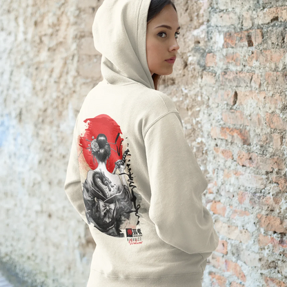 Premium Unisex Hoodie - Japan Ltd. Richkizz Samurai Geisha Motiv, schöner Kapuzenpullover natural Raw süßer Hoodie