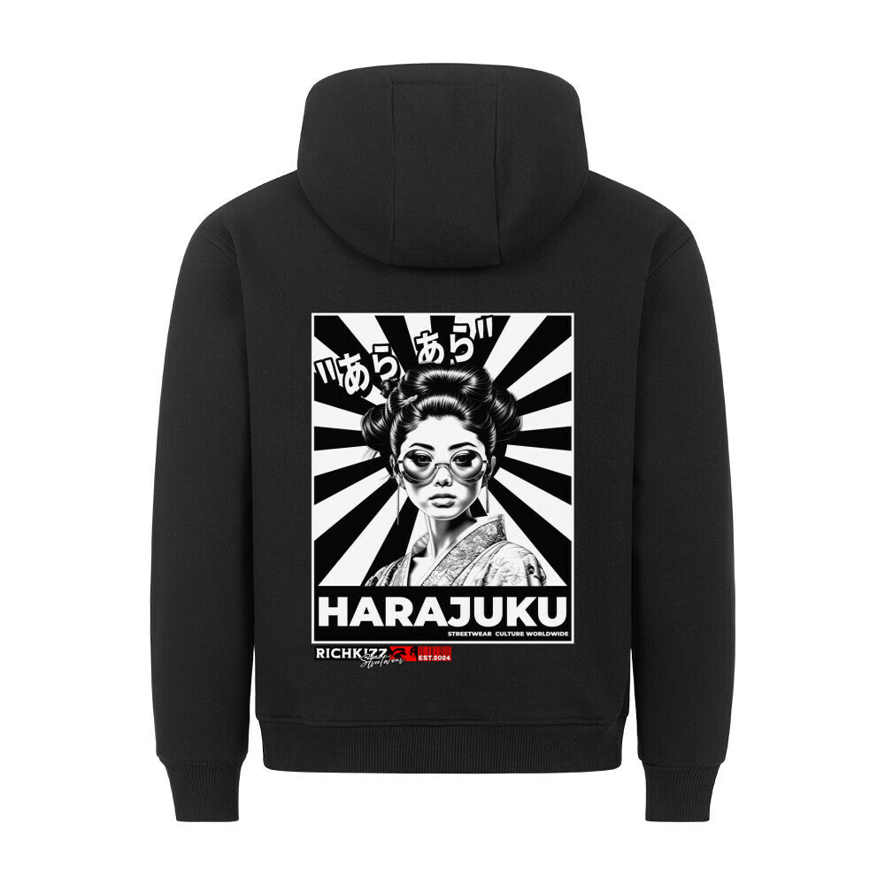 Schwarzer Harajuku Hoodie unisex