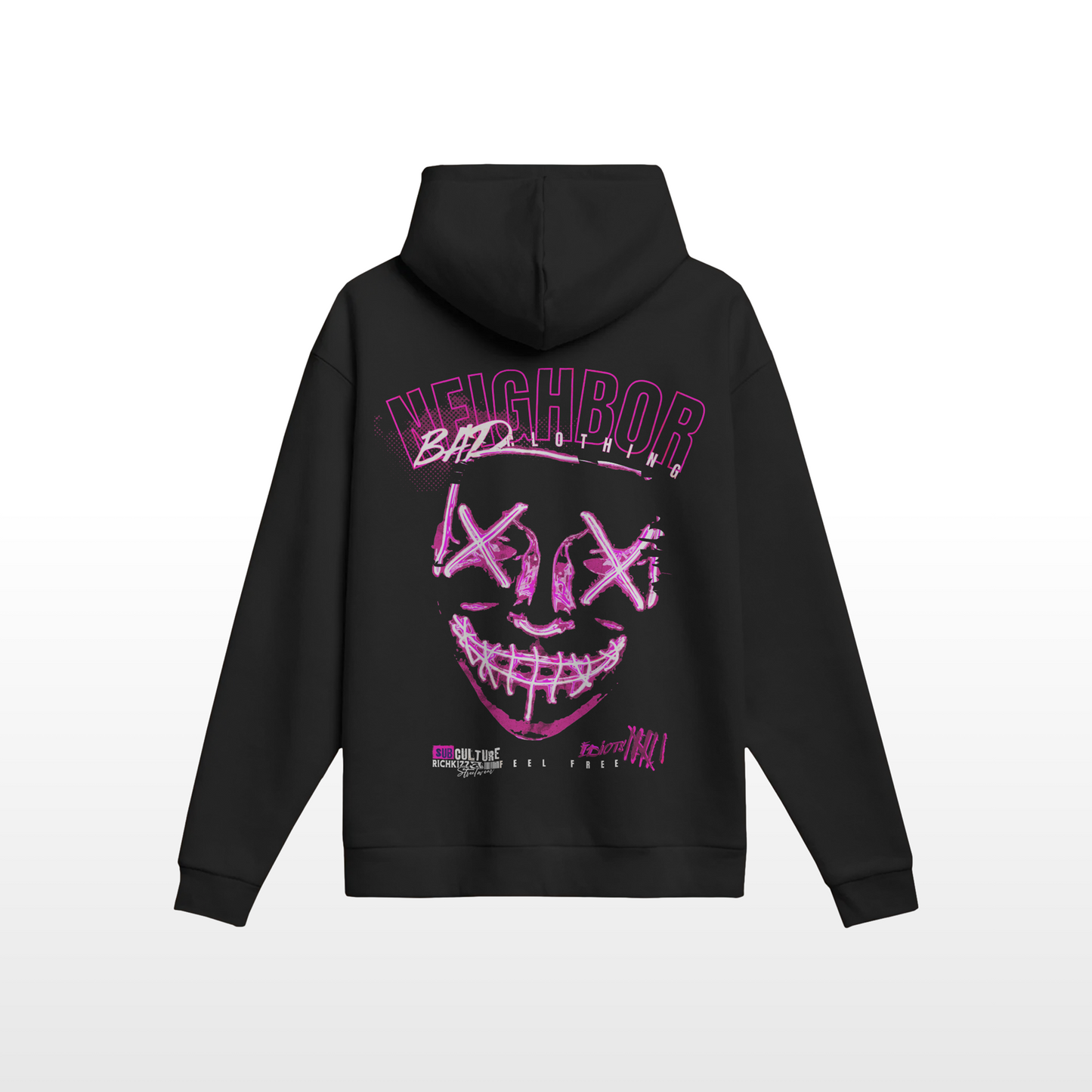Der Premium Hoodie Bad Neighor – locker geschnitten, massiv verarbeitet. Flauschige Bio-Baumwolle, doppelte Kapuze mit Futter, Set-In Ärmel und robuste Metalldetails. Robustes Fischgrätenband im Nacken, verstärkte Nähte und praktische Kängurutasche. Ein provokant angehauchtes Statement-Piece, das hält, was es verspricht.
Handarbeit aus Deutschland - ein echtes UnikatOriginG Premium Produkt
Relaxed geschnitten - extra komfortabel
Farbe Schwarz mit Front und Backprint
Heavy 350 GSM
