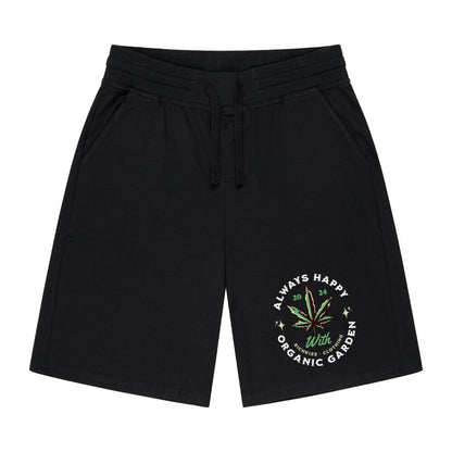 Gemütliche kurze Männer-Shorts mit Topfpflanzenprint, cannabis Print fun, Herren Kurze Shorts 