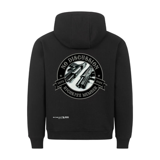 No Dicussion Herren Hoodie, Männer Kapuzenpullover mit Pistolen Print, Richkizz