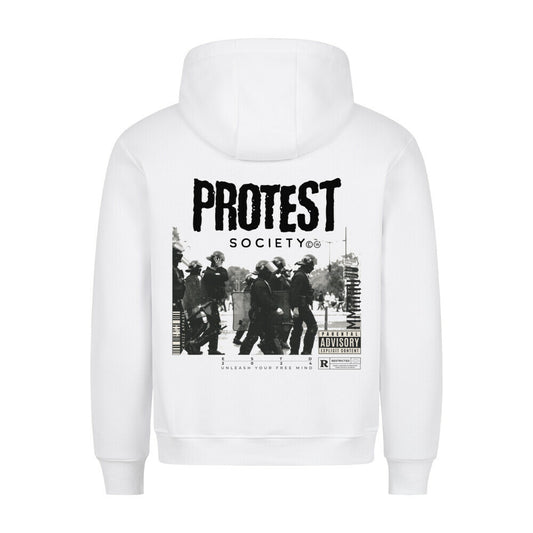 Protest_Hoodie_Richkizz, Streetwear Sweatshirt mit Kapuze Männer, Herren Hoodie ACAB Motiv Herren Hoodie weiß white cooler Kapuzenpullover Herren