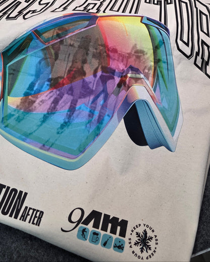 Heavy Boxy Fun T-Shirt SKI Instructor von Richkizz, in natural raw, das Party shirt für apres Ski Fans