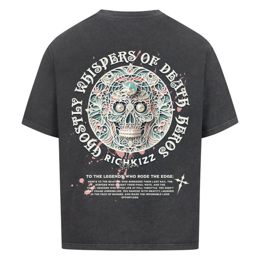 Richkizz Heroes Oversized Shirt, Skater T-shirt, Skull Boarder Tee