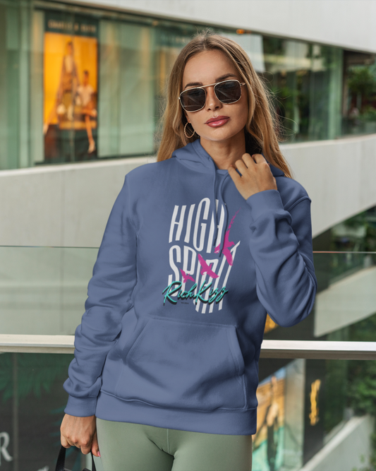 Frauen College Hoodie RichKizz Spirit - 3AI Streetwear Airforce Blue Kapuzenpullover Damen Hoodie Frauen Motiv Spirit schönes sweatshirt