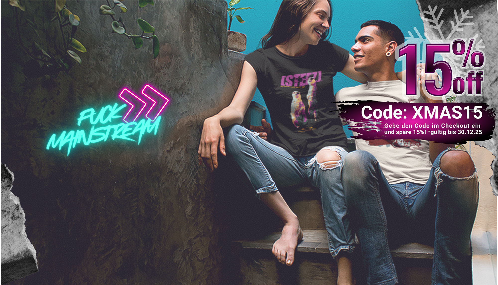 Richkizz Streetwear Shop Banner 2025, angesagte coole Herren t-Shirts und Hoodies freche Damen shirts und sweater nachhaltig aus Deutschland, Rabattcode für weihnachten, xmas sale streetwear, limited Drop Shirts und Hoodies reduziert