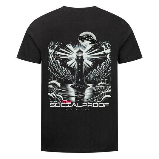 Das Richkizz "Social Proof" ist ein leichtes Sommer Herren T-Shirt in Schwarz und kommt mit unserem kultig abstraktem Streetwear Design, 100% gekämmte ringgesponnene Bio-Baumwolle, 150 GSM. Farbe Schwarz