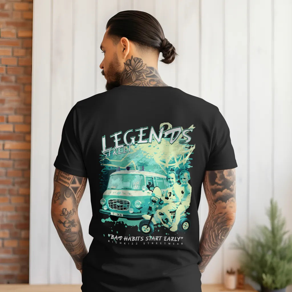 Herren T-Shirt "Street Legends" DDR Polizei T-Shirt in Premium Qualität