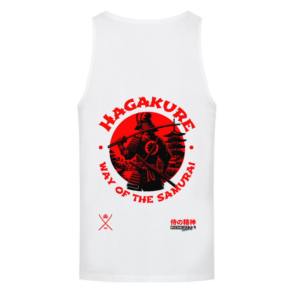 Hagakure Tanktop Männer, schönes Samurai Motiv Tank Top für Herren weiß, Richkizz