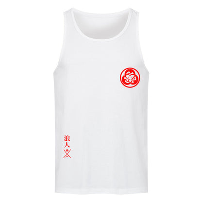 Hagakure Tanktop Männer, schönes Samurai Motiv Tank Top für Herren schwarz, Richkizz