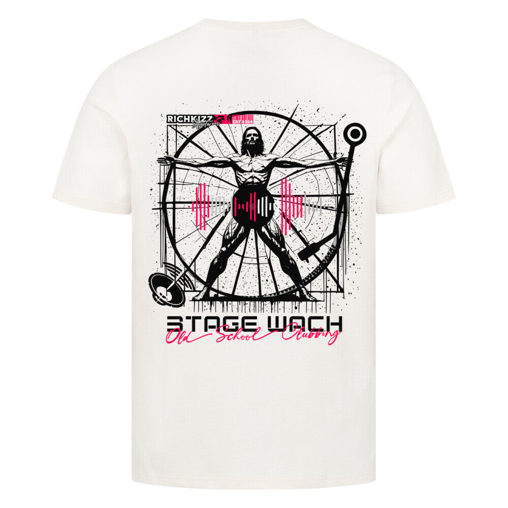 drei Tage wach T-Shirt Männer, Shirt für Disco Clubbing, Vinyl Schallplatten Motiv Party Shirt Männer, Herren Da Vinci Shirt Club, Techno, Electro, Schranz Shirt Männer von Richkizz